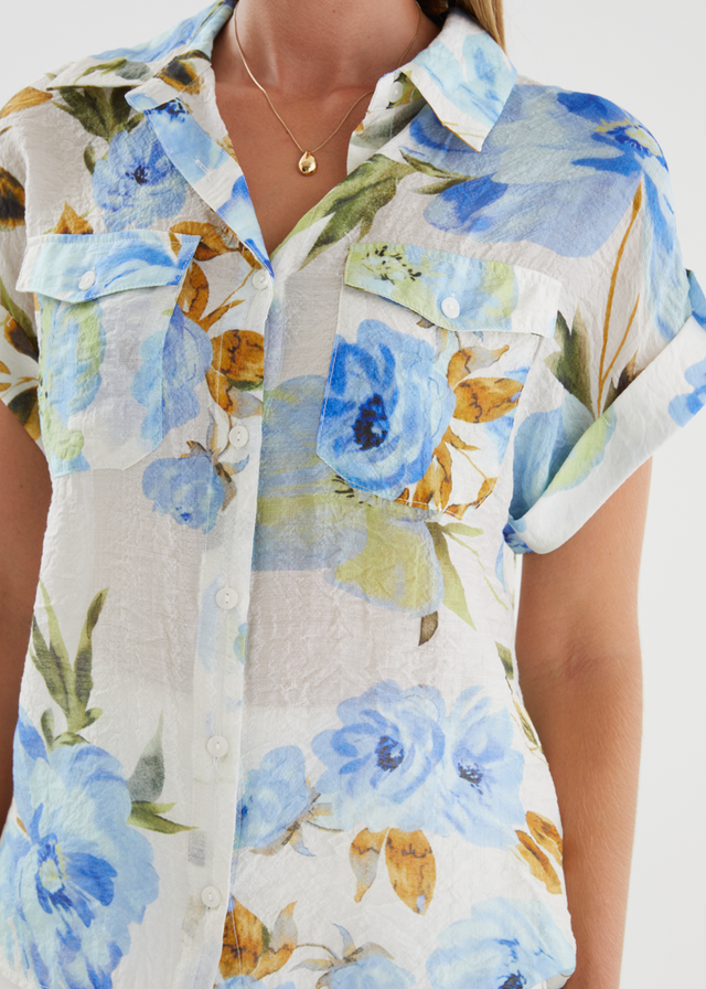 Catana Shirt - Blue Floral