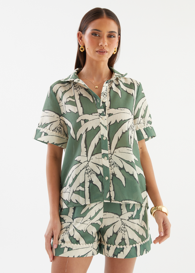Laurie Shirt - Sage Palm