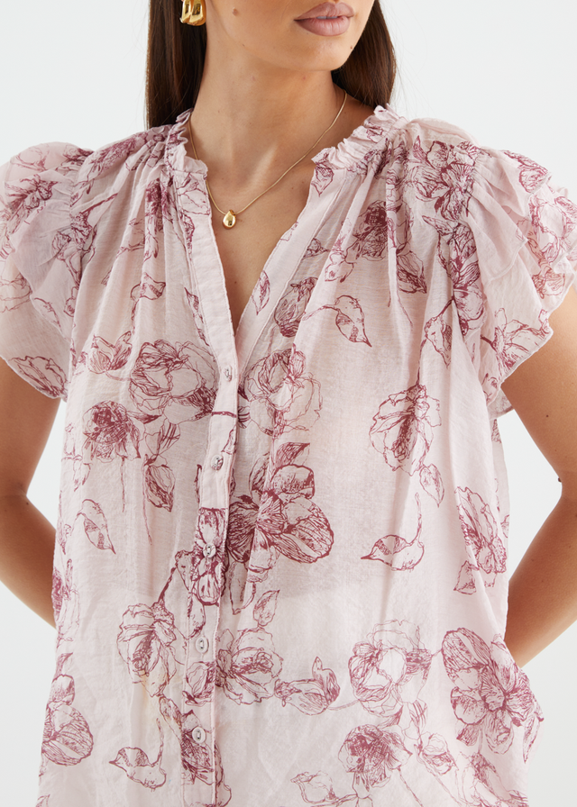 Sydea Blouse - Rose Pink
