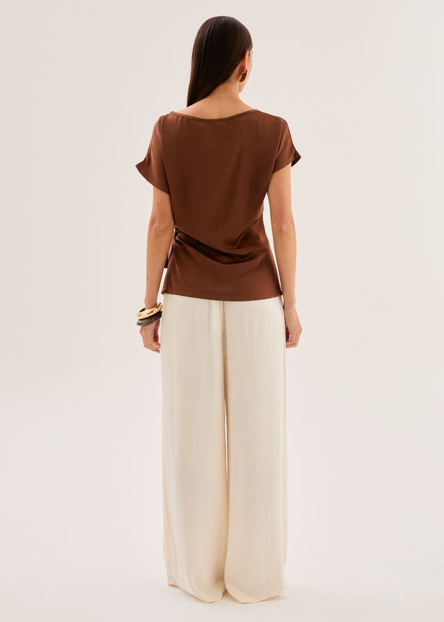 Thalie Tie Top - Chocolate