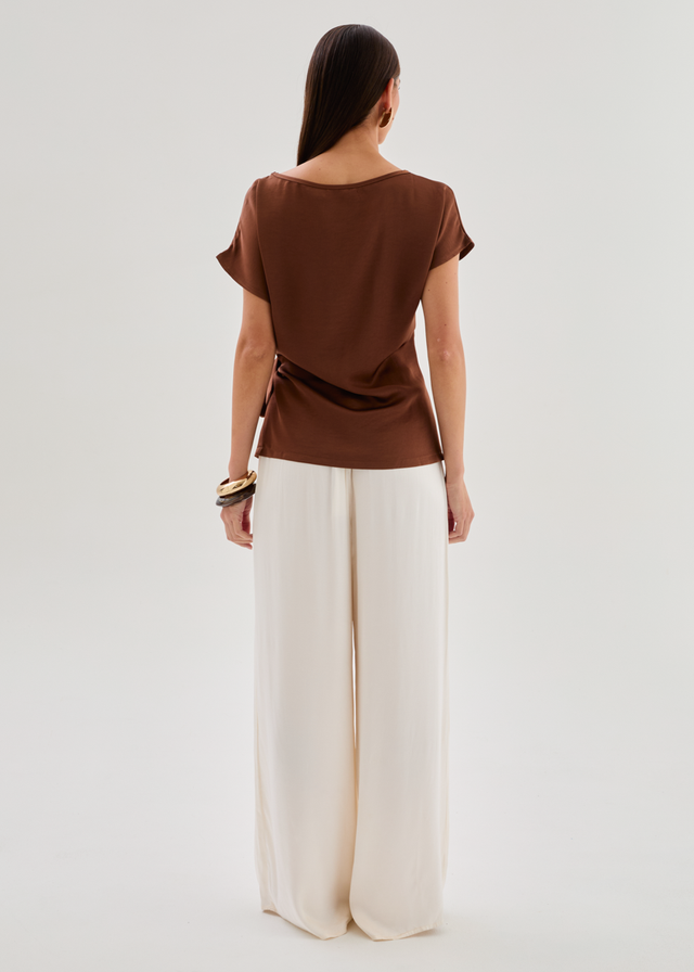 Thalie Tie Top - Chocolate
