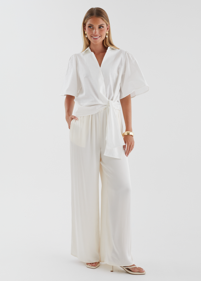 Alennia Wrap Shirt - Off White