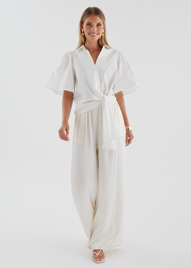 Alennia Wrap Shirt - Off White