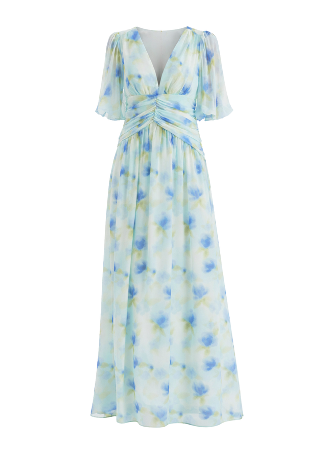 Aubree Maxi Dress - Ocean Flora