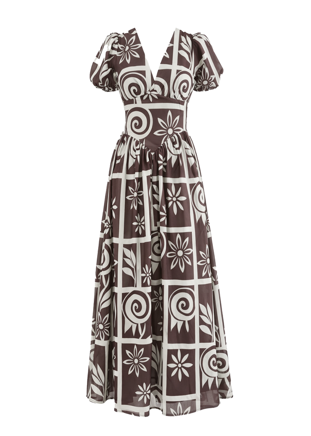 Charmayanne Maxi Dress - Choc Tile