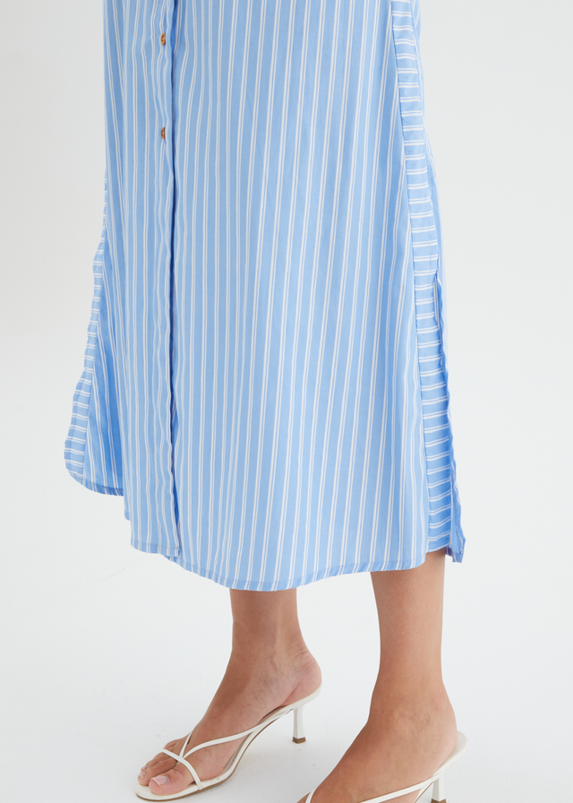 Samantha Midi Dress - Sky Stripe