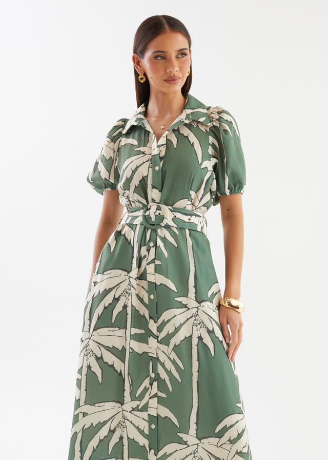 Leyonie Maxi Dress - Sage Palm