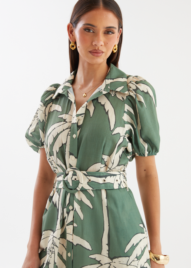 Leyonie Maxi Dress - Sage Palm