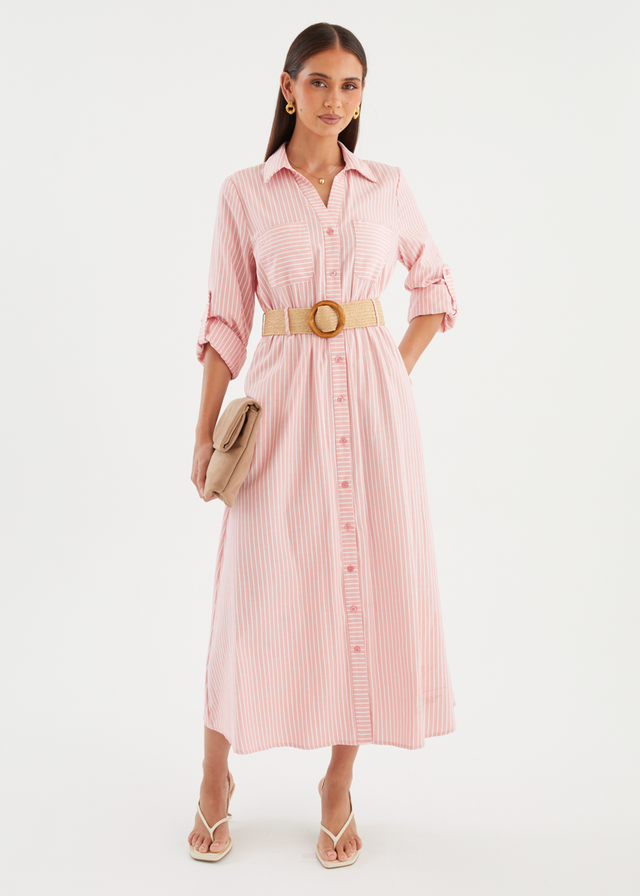 Pink Long Sleeve Dresses Gingham & Heels Pink Long Sleeve Dresses Gingham & Heels