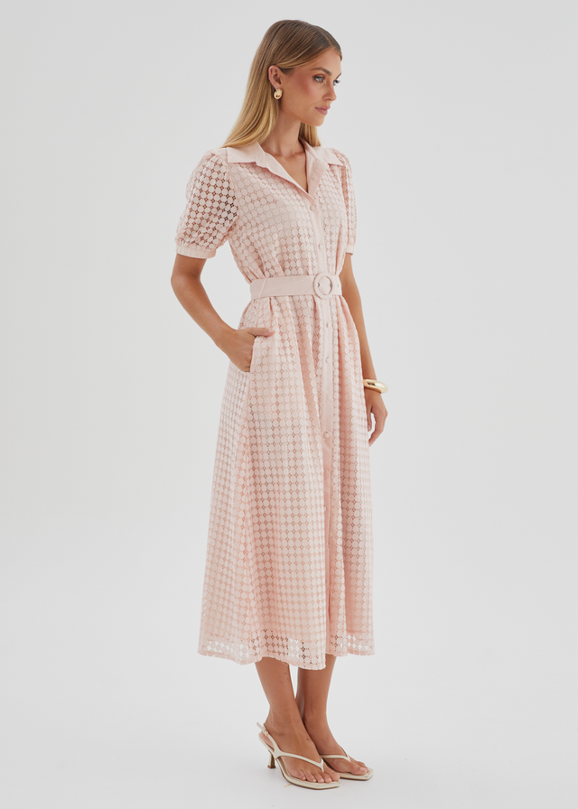 Hilton Midi Dress - Blush