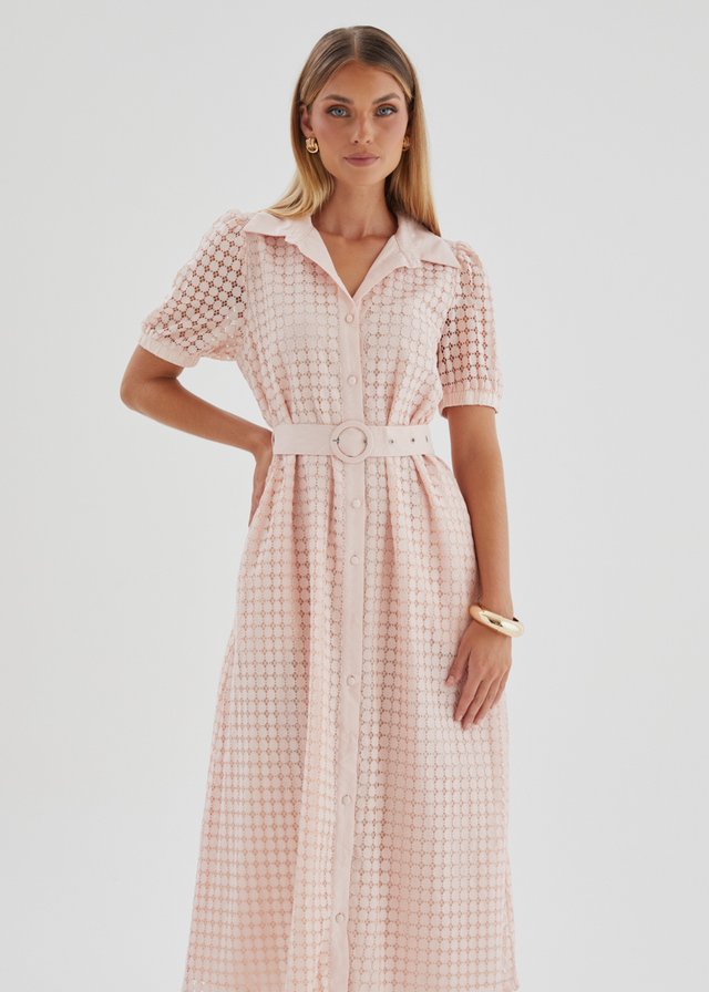 Hilton Midi Dress - Blush