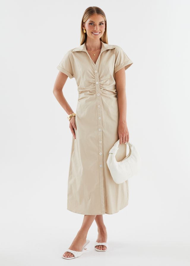 Devine Maxi Dress - Beige