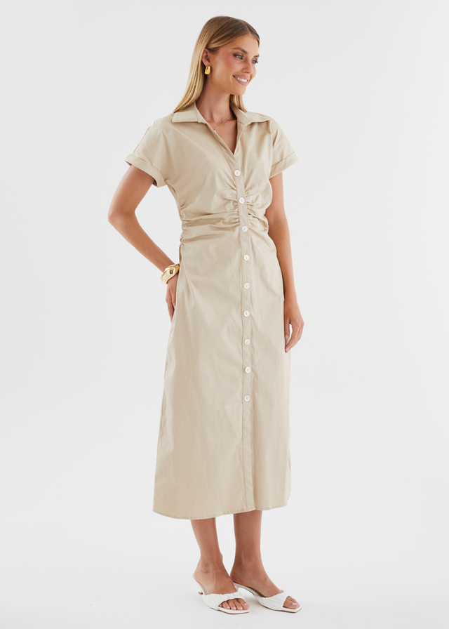 Devine Maxi Dress - Beige