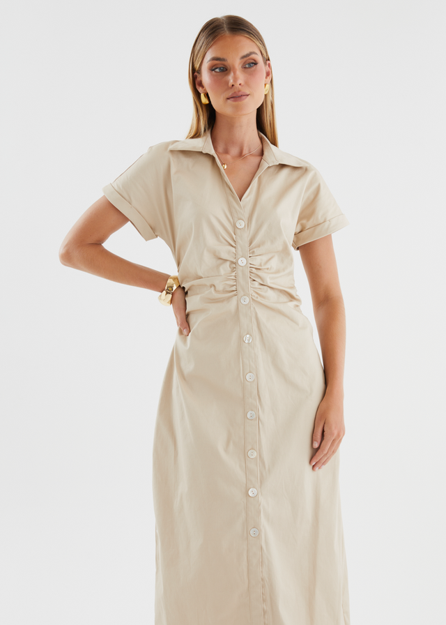 Devine Maxi Dress - Beige