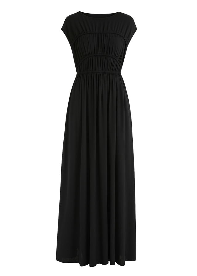 Shreya Midi Dress - Black