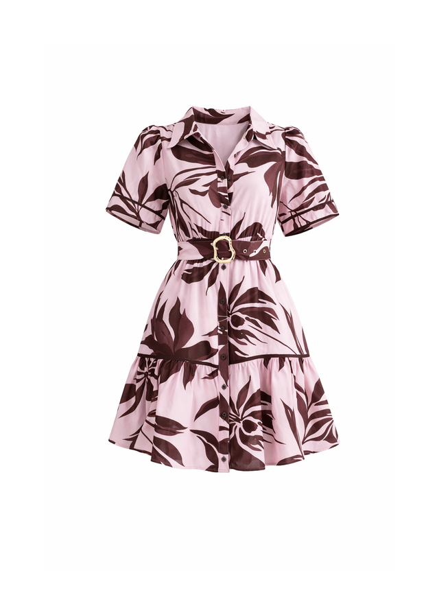 Danijela Dress - Blush Leaf