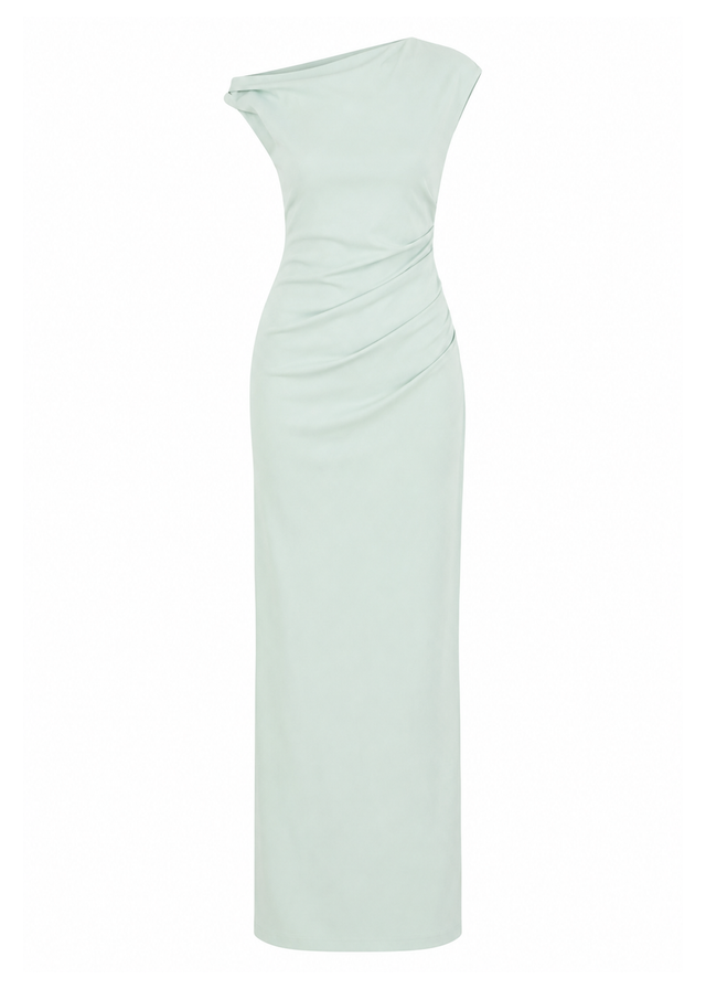Carmella One Shoulder Maxi Dress - Peppermint