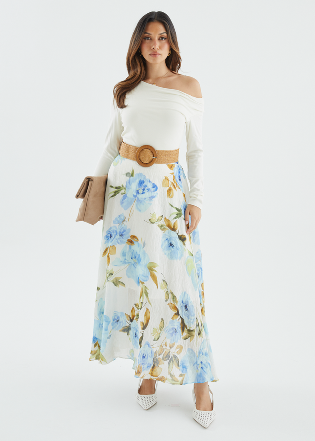 Catana Maxi Skirt - Blue Floral