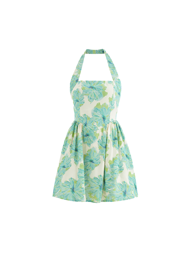 Juliannah Halter Dress - Jade Flowers