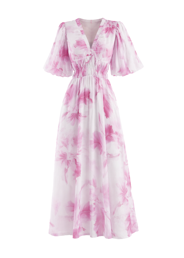 Wonderwall Midi Dress - Pink Floss