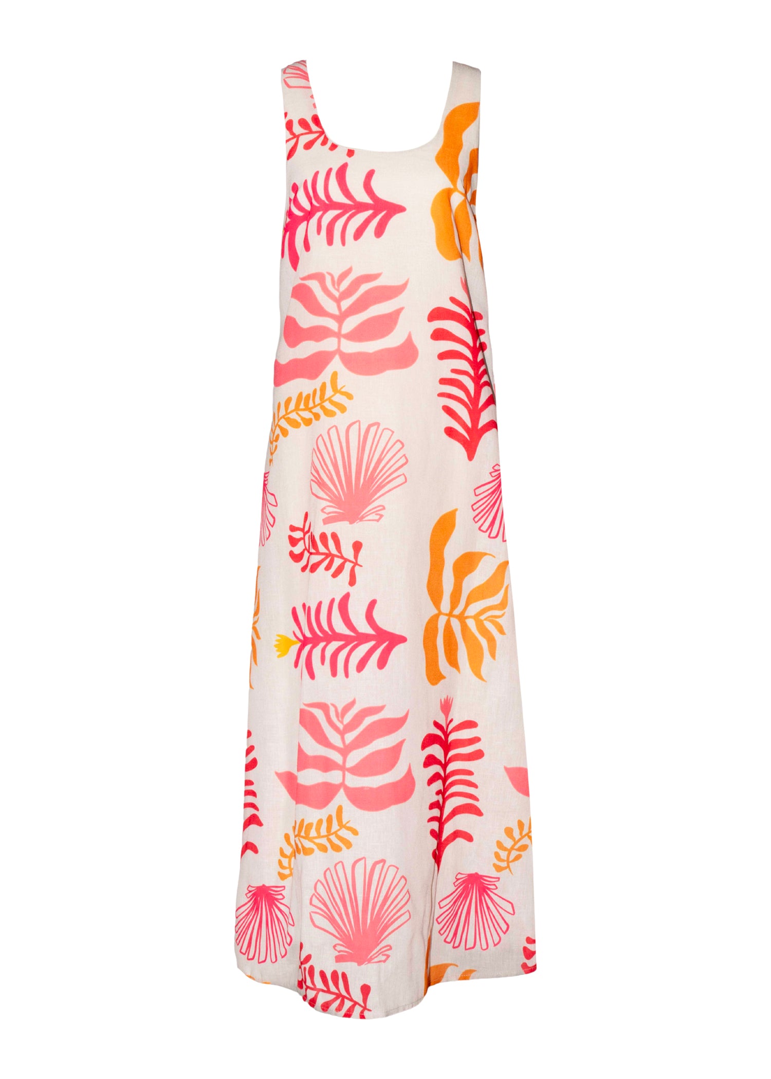 Tusk Midi Dress - Pink Abstract