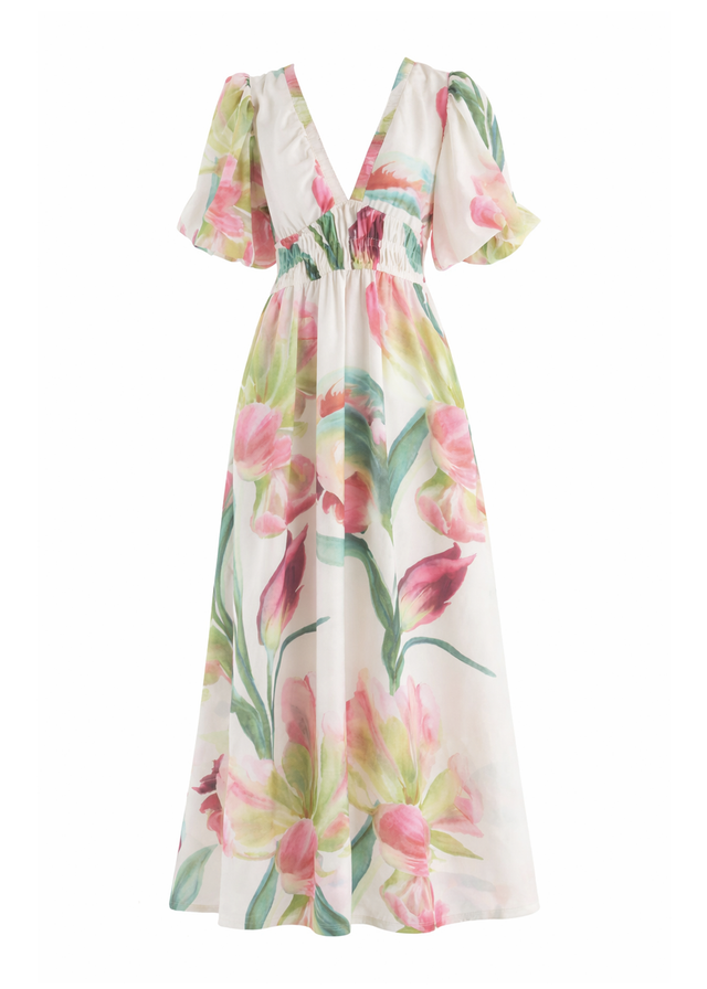 Abbey Maxi Dress - Pink Orchid