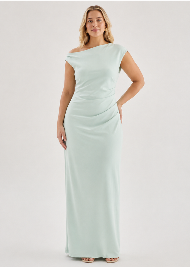 Carmella One Shoulder Maxi Dress - Peppermint