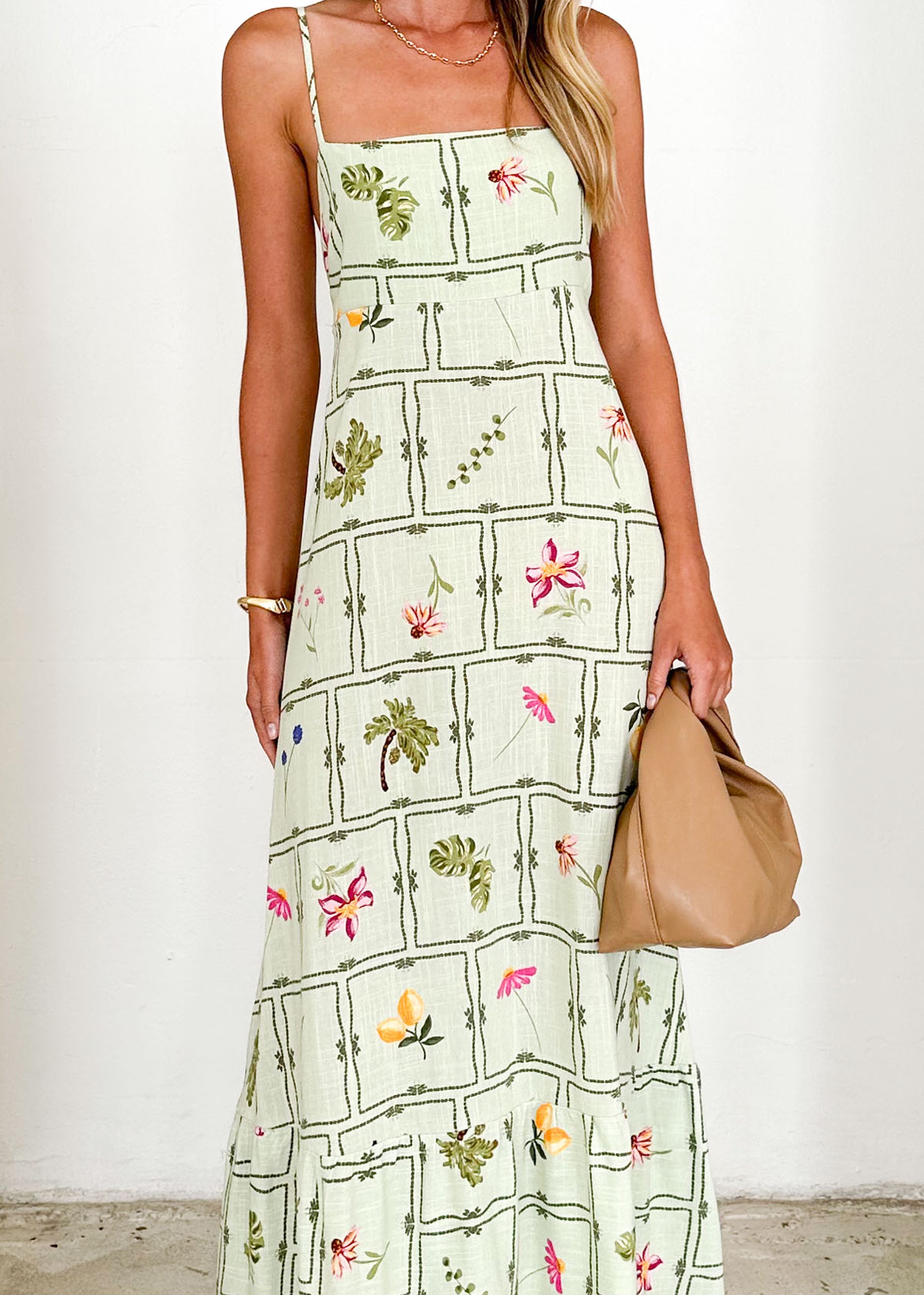 Romara Maxi Dress - Sage Iris