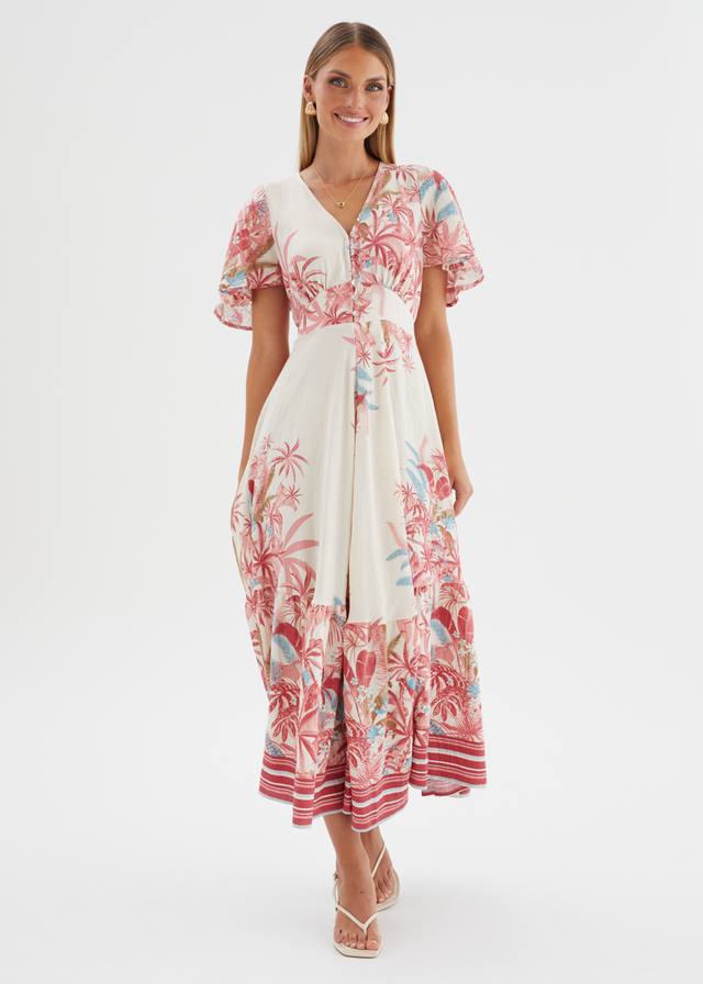Liyana Maxi Dress - Berry Palms