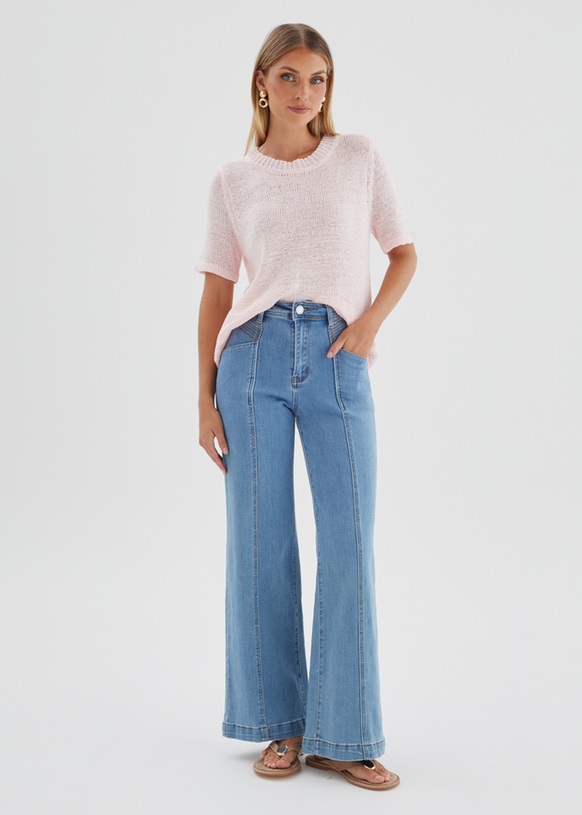 Halle Knit Top - Blush