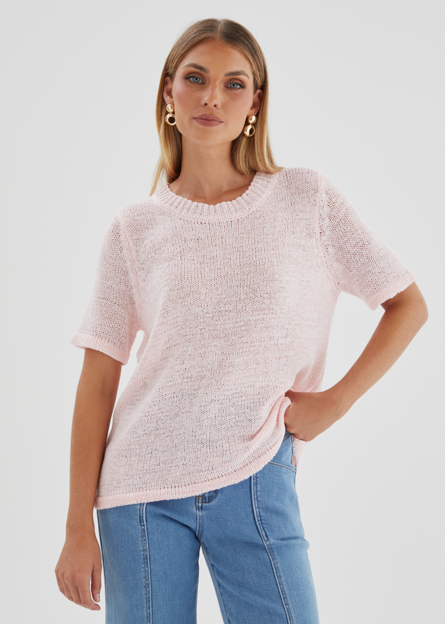 Halle Knit Top - Blush