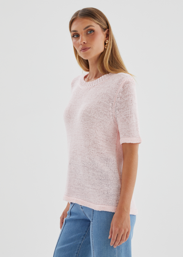 Halle Knit Top - Blush
