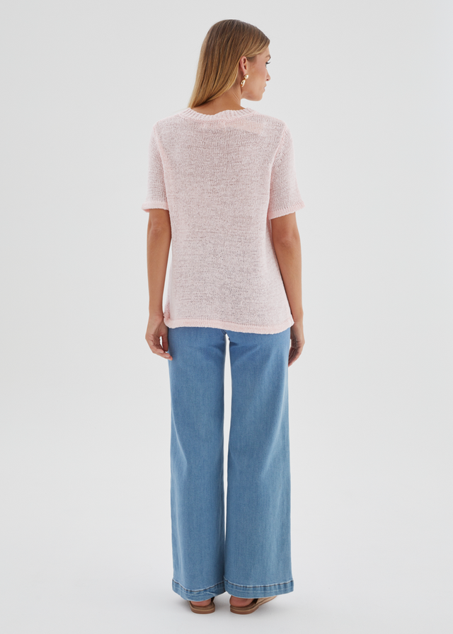 Jess Stretch Wide Leg Jeans - Light Blue