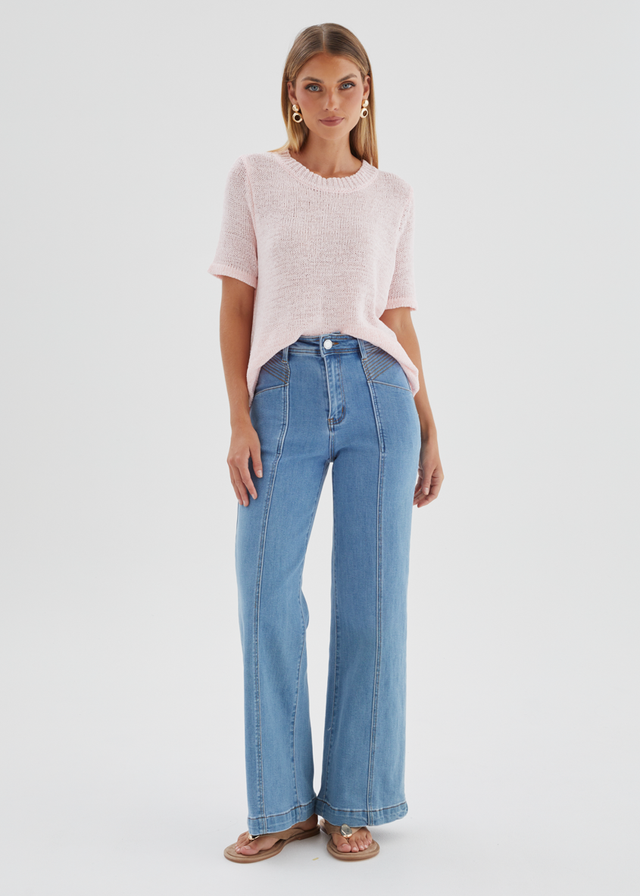 Halle Knit Top - Blush