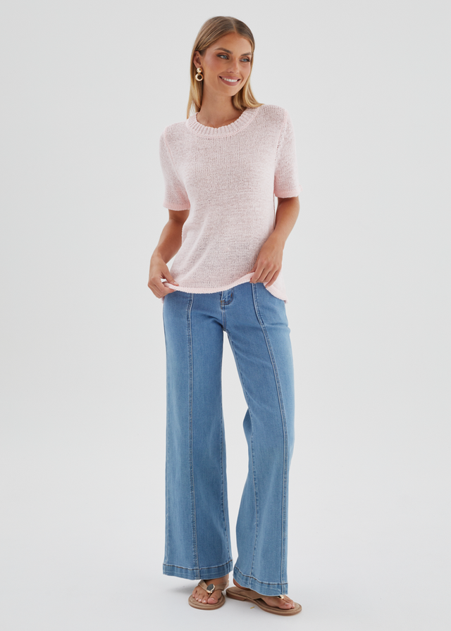Halle Knit Top - Blush