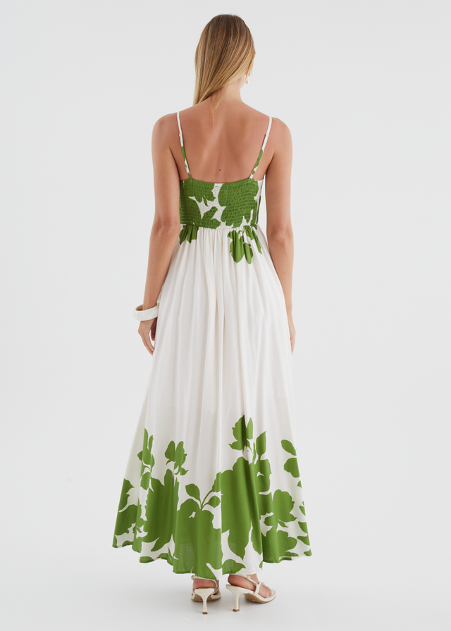 Artemis Maxi Dress - Matcha Leaf