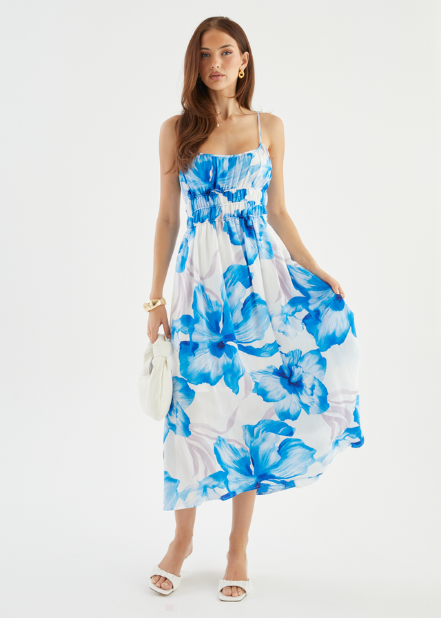 Rylie Maxi Dress - Blue Flowers