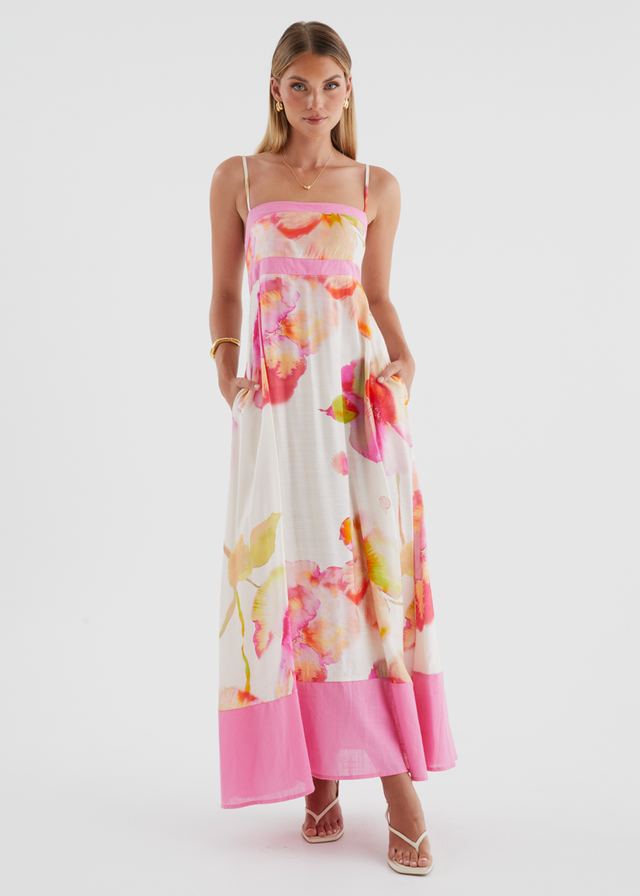 Givara Maxi Dress - Pink Floral