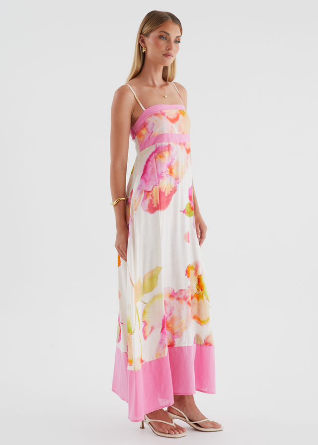 Givara Maxi Dress - Pink Floral