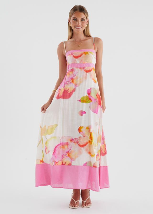 Givara Maxi Dress - Pink Floral