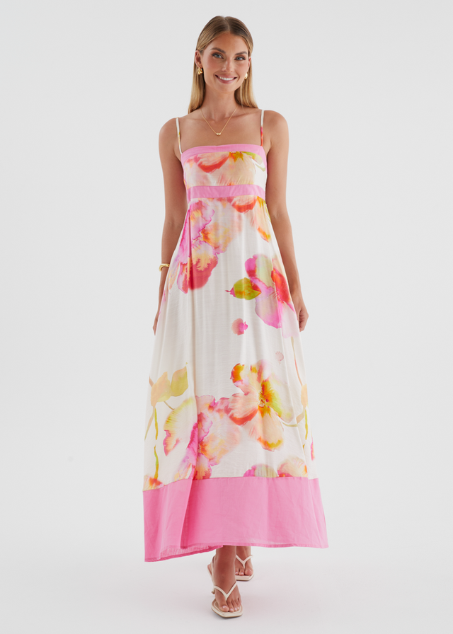 Givara Maxi Dress - Pink Floral
