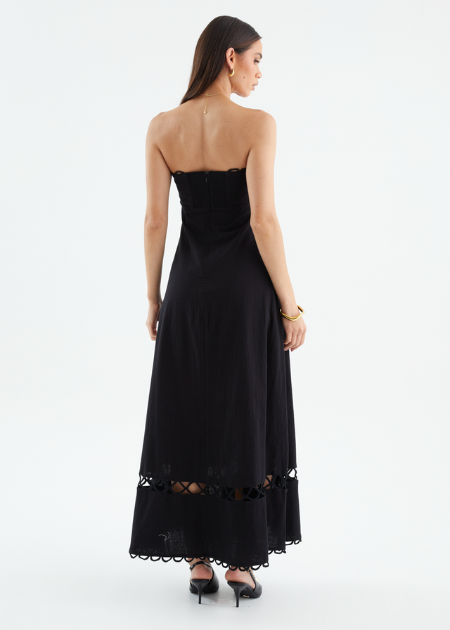 Fiorah Strapless Maxi Dress - Black