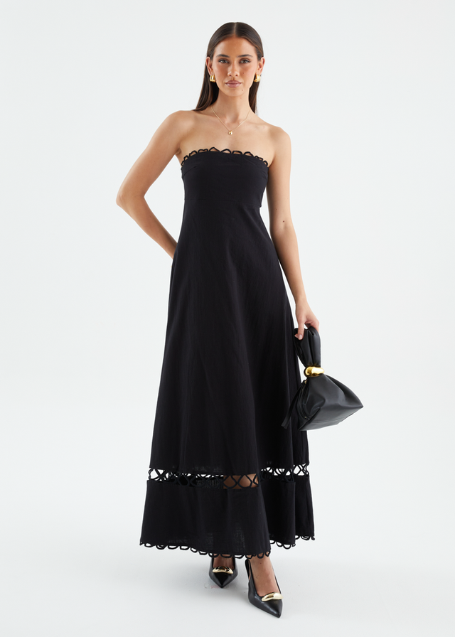 Fiorah Strapless Maxi Dress - Black