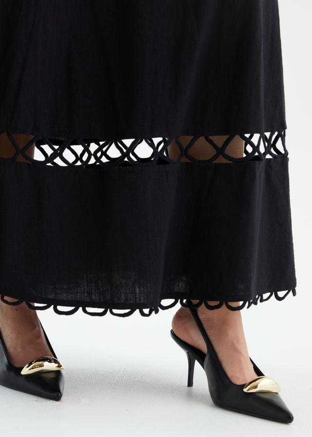 Fiorah Strapless Maxi Dress - Black