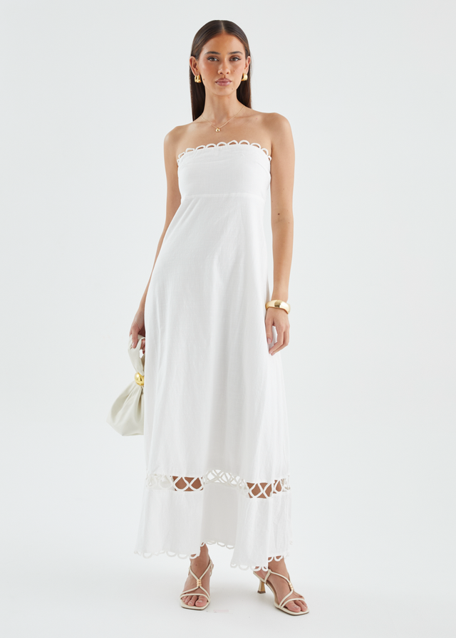 Fiorah Strapless Maxi Dress - Off White