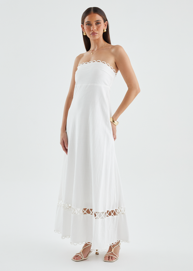 Fiorah Strapless Maxi Dress - Off White