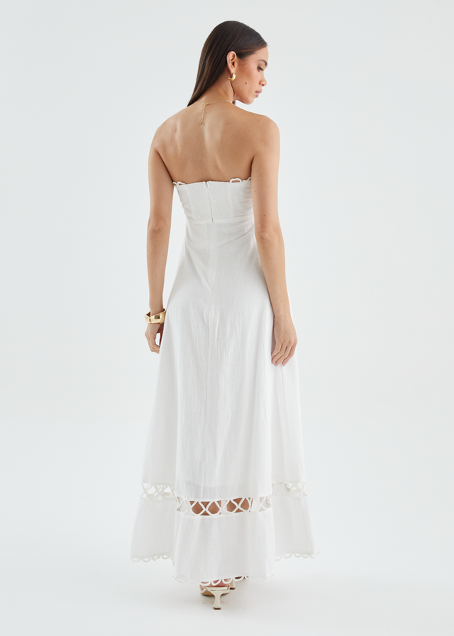 Fiorah Strapless Maxi Dress - Off White