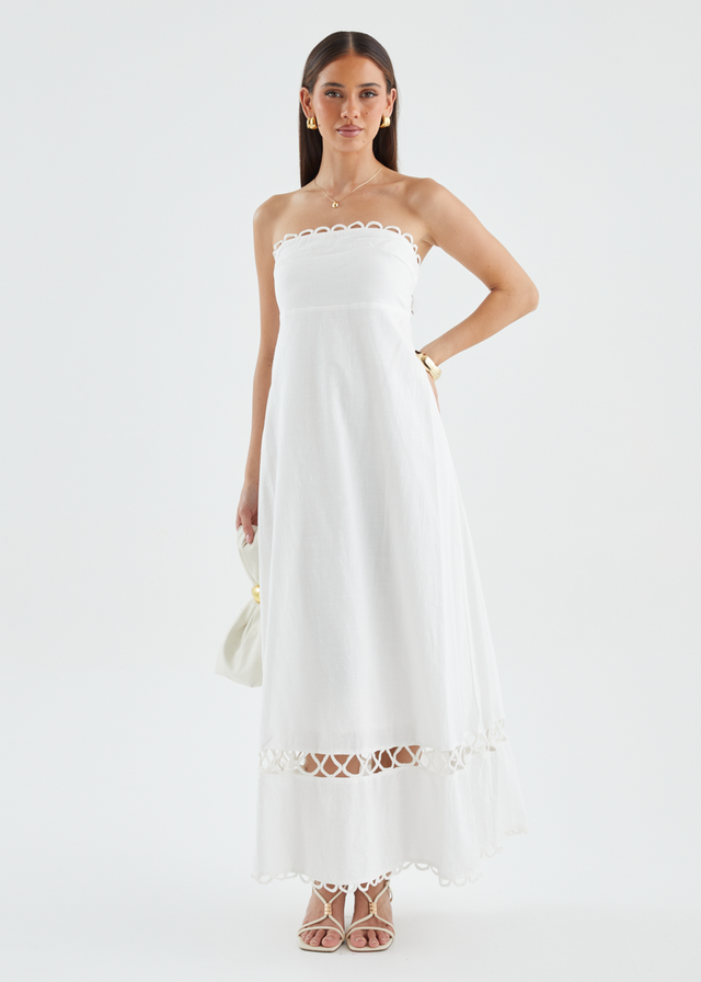 Fiorah Strapless Maxi Dress - Off White