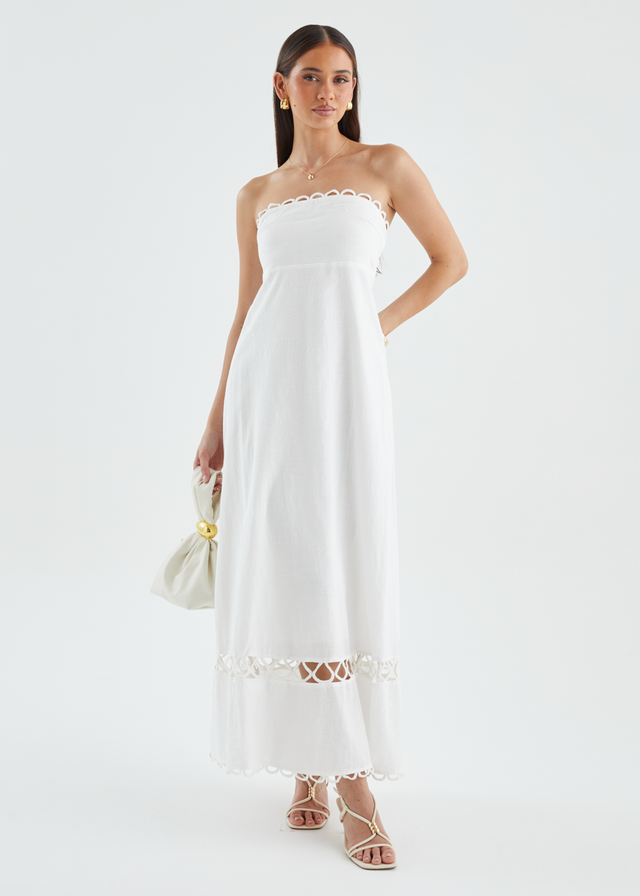 Fiorah Strapless Maxi Dress - Off White