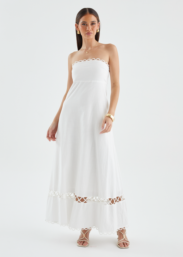 Fiorah Strapless Maxi Dress - Off White